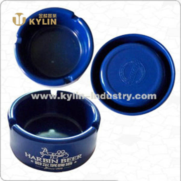 China's New Style Practical Round Blue Plastic Ashtray