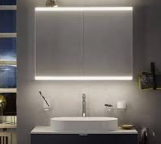 LED Mirror Wall Mounted Hanging Piece - 4mm Thickness, 3000K Gentle Light