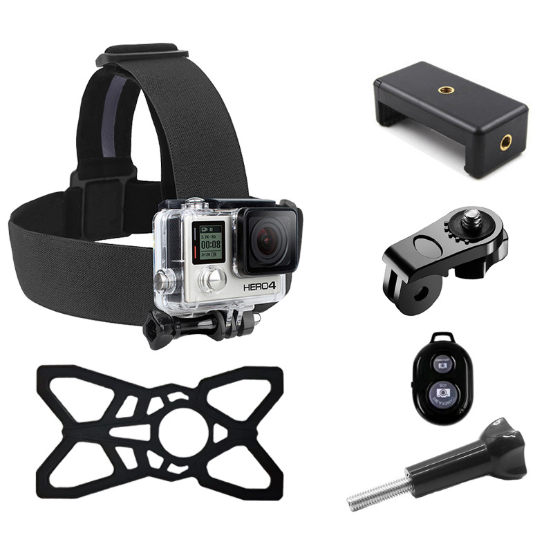 Action Camera Head Mount Strap Adjustable Headband 6 in 1 for Gopro Hero 12/11/10/9/8/7/6/5 Accessories