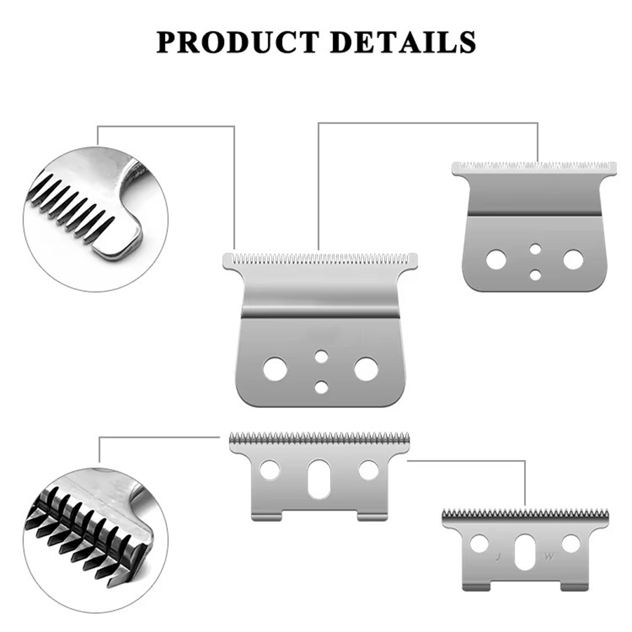 Stainless Steel Clipper Cutter Metal Blade T-Outliner Replacement Hair Trimmer Blade