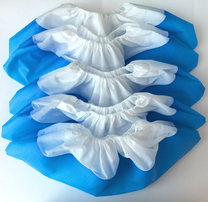 CE/ISO13485 Non Woven and Plastic Disposable Waterproof Shoe Cover PP+CPE Overshoe