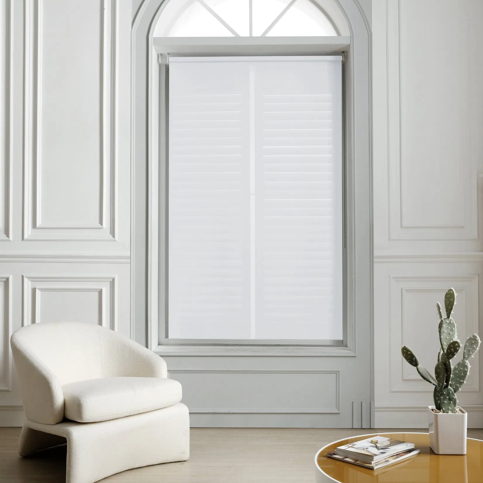 Popular Motorized Sunscreen Roller Blind for Home Living Room Decoration