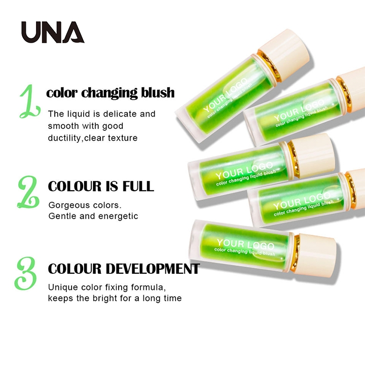 Custom Private Label Color Changing Blush Cheek Soft Creamy Vegan Makeup High Quality Liquid Blush Oil
