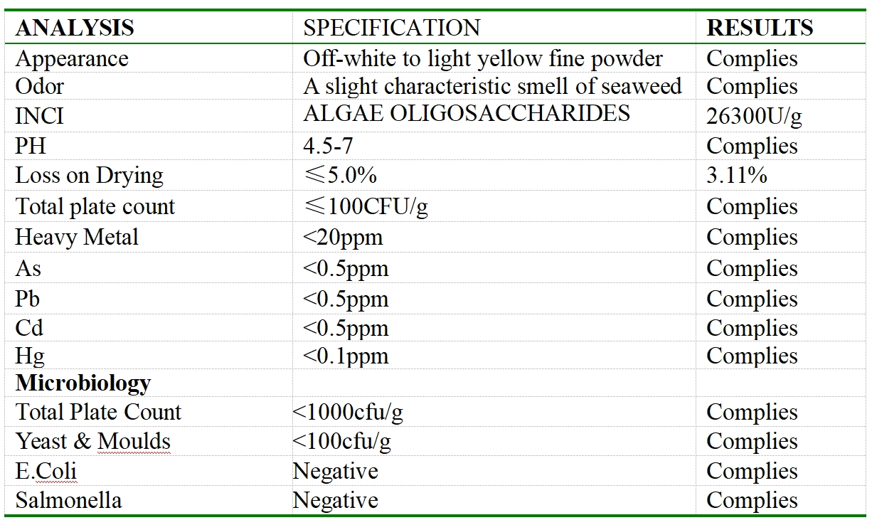 Natural Extract Whitening and Moisturizing Agar Oligosaccharides Hyboine An46