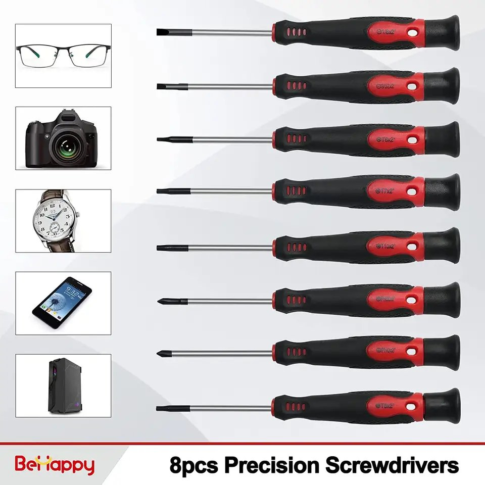 118 Piece Precision Magnetic Screwdriver Set with Plastic Racking for Men Tools