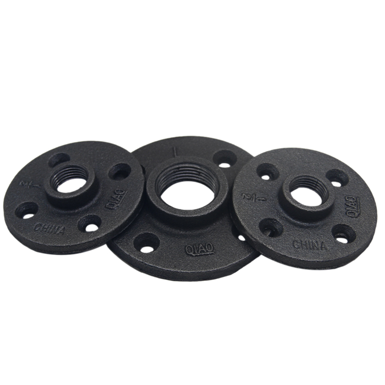 3/4 Floor Flange 1/2 3/4 Inch Black Malleable Cast Iron Pipe Fittings Floor Flange
