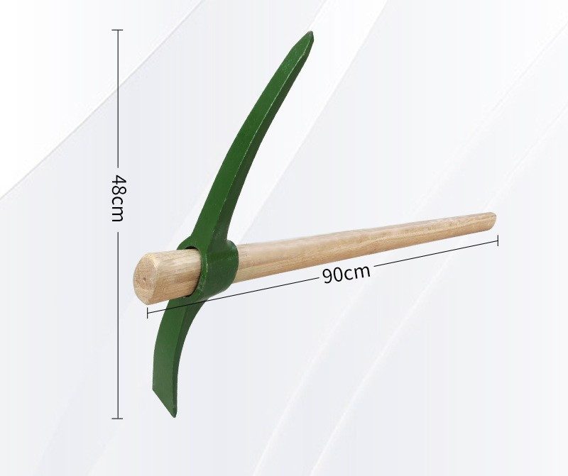 Outdoor Multifunctional Pickaxe with Hoe Mn Steel Cross Pickaxe for Digging Soil and Trees