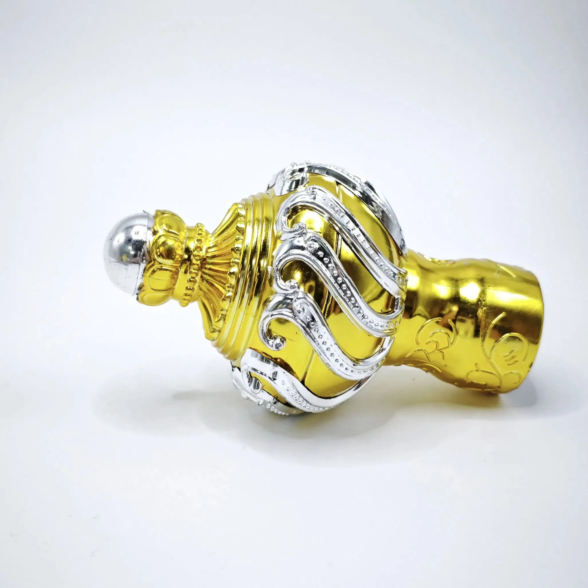 Art Head Roman Pole Fittings with Gold Silver Plated Plastic Ornaments