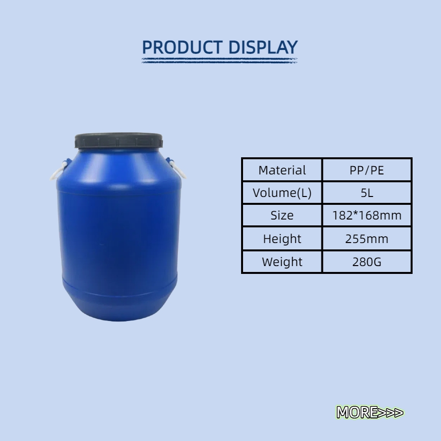 Light Weight Plastic Drum Round Bucket Ease Kitchen Waste Fertilizer Transport