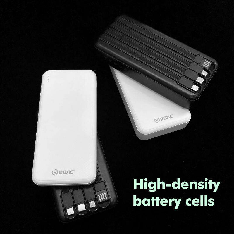 Ultra Slim 20000mAh Power Banks Portable Mobile Charger Powerbank with Cables