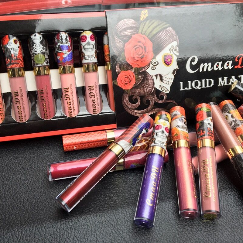 Матовый металлик блеск для губ CMAADU с перламутром, 6 цветов