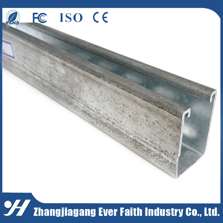 Galvanized C Shape Steel Profile Solid Strut Channel for Cable Support System