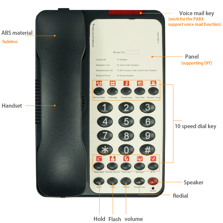 Hot Selling Hotel Guest Room Smart Phone 908A