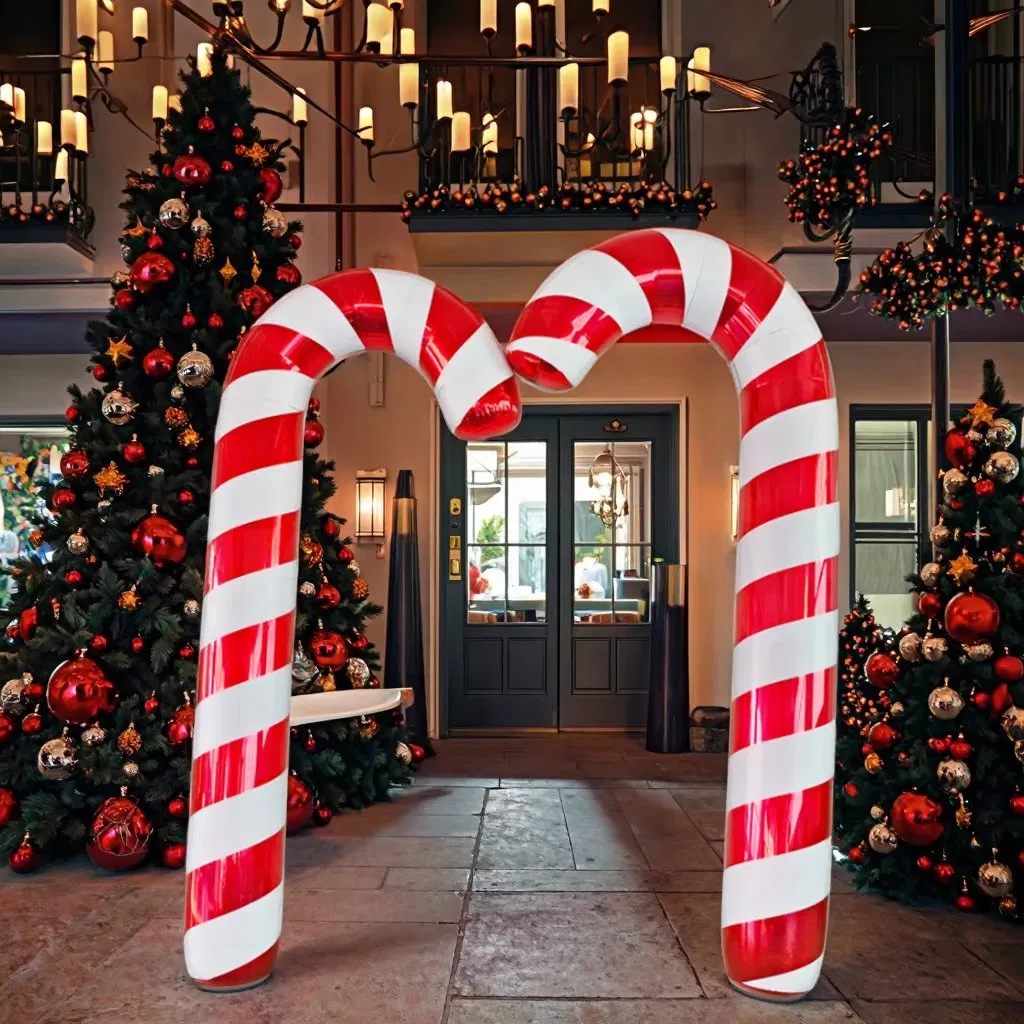 Inflatable Shiny Candy Cane Party Event Reflective Inflatable Christmas Candy