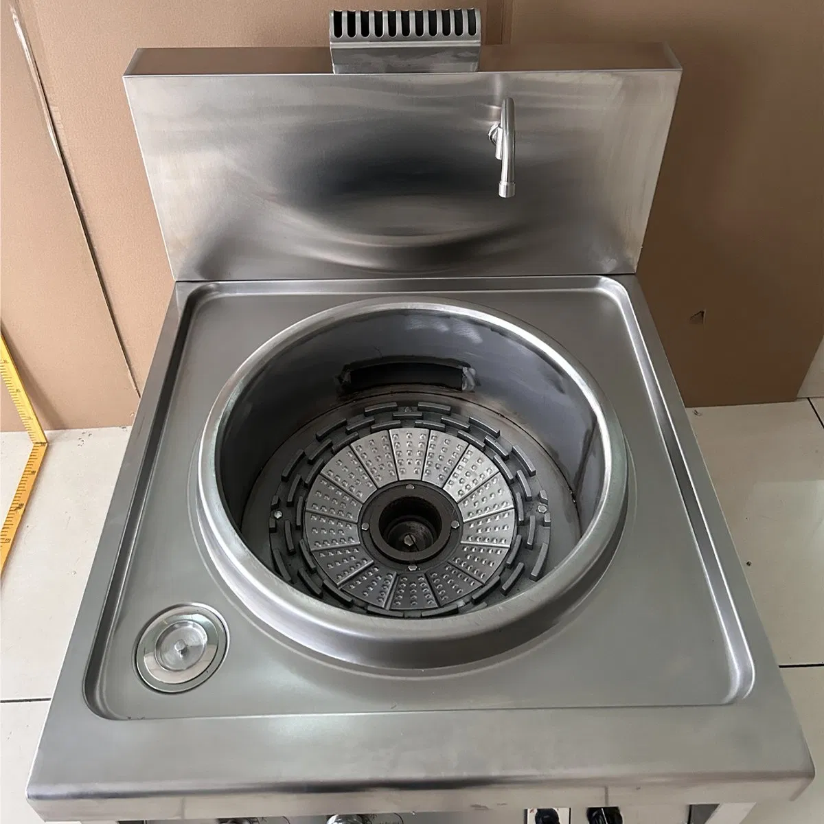 60cm Heavy-Duty Stainless Steel Commercial Gas Stove for Wok