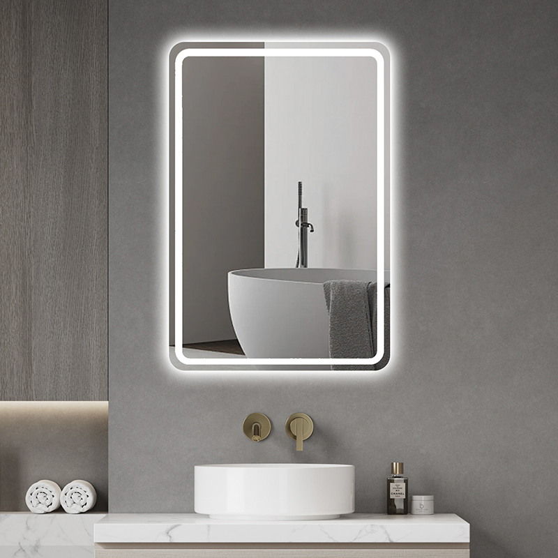 Luxury Intelligent Bathroom Anti Fog Mirror Wall Mounted Bluetooth LED Backlit Vanity Smart Mirror with Light