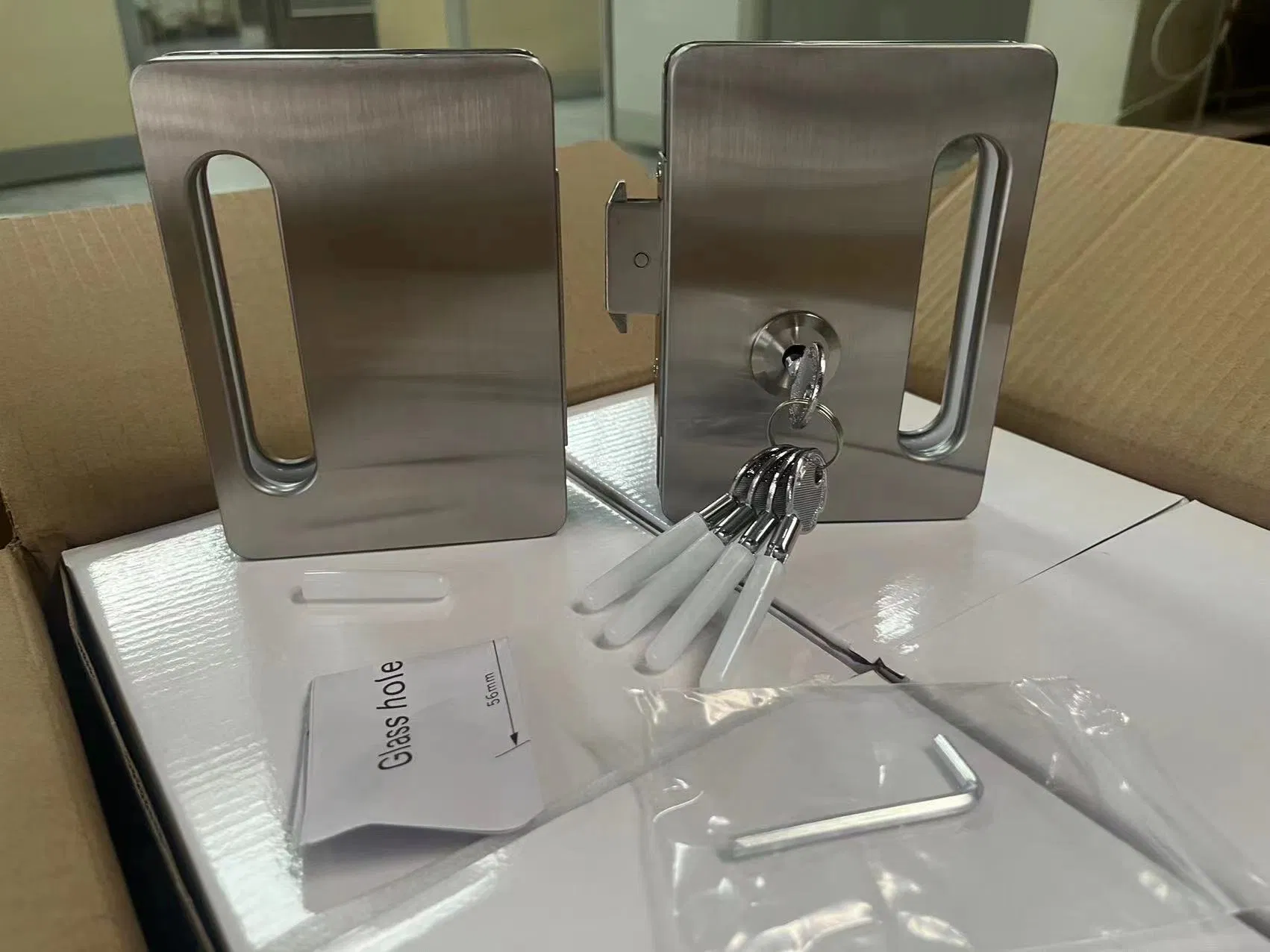 Stainless Steel Glass Lock for Folding Door