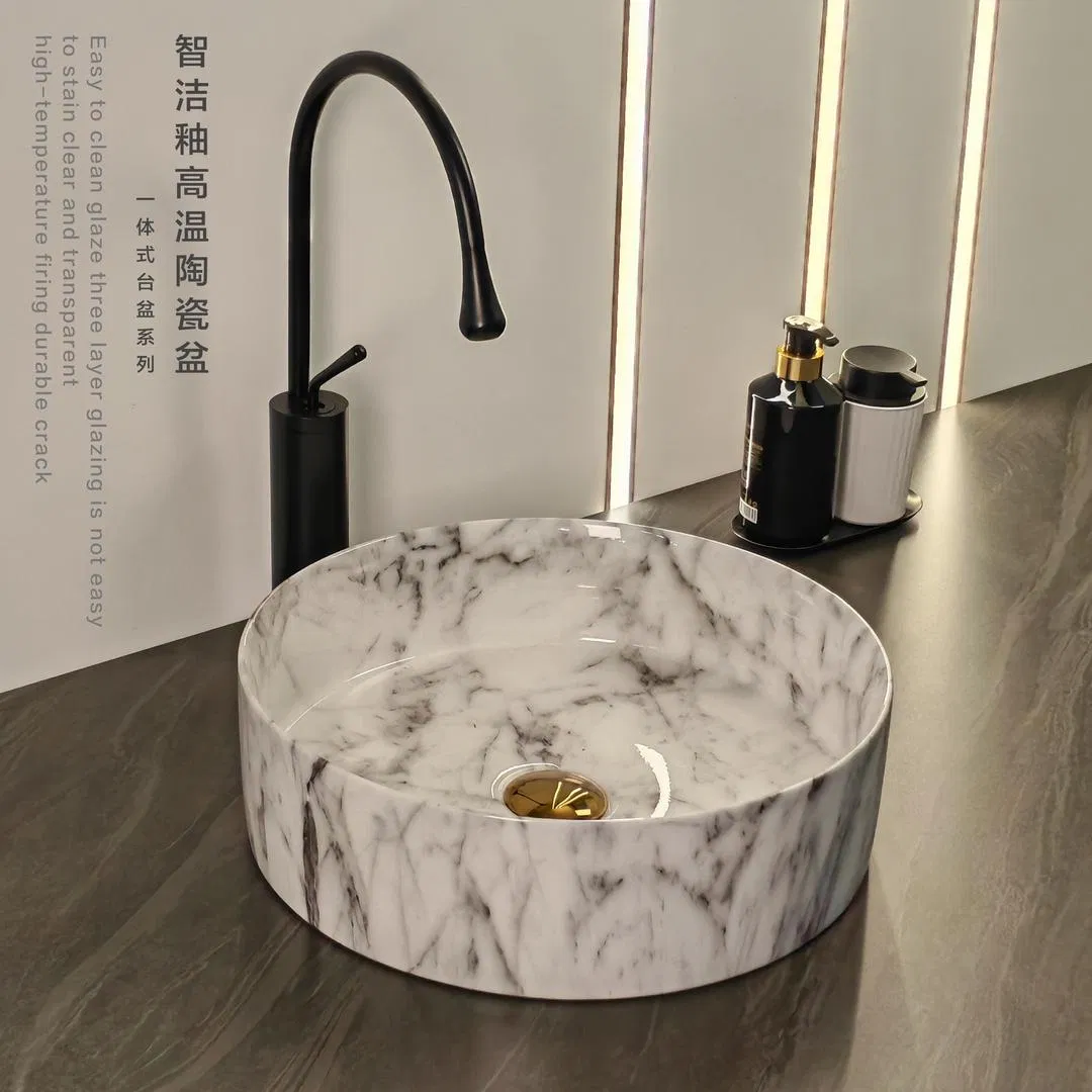 Sanitaryware Bathroom Marble Color Vanity Art Basin Ceramic Basin Wash Basin