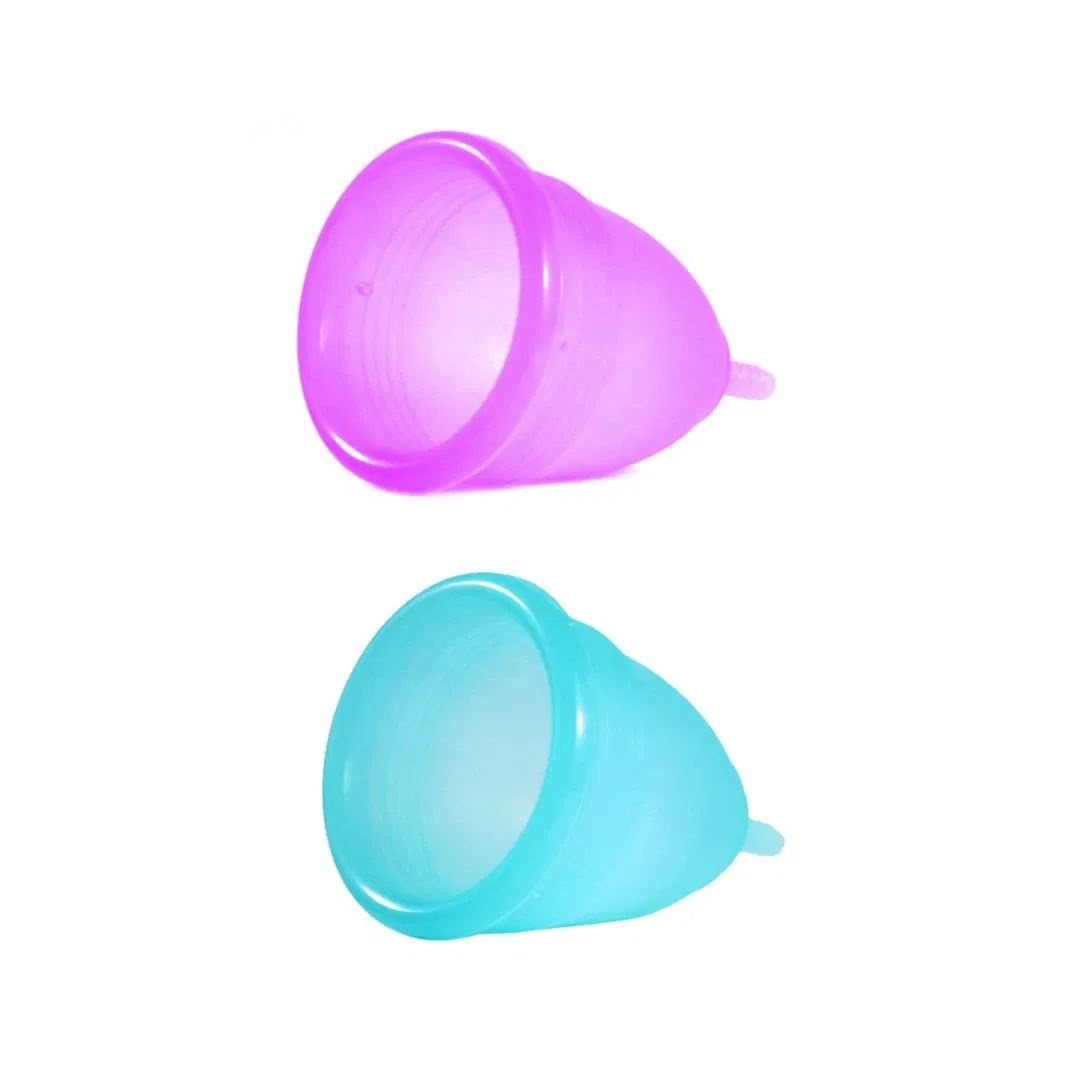 Safe and Comfortable Lady's Silicone Menstrual Cup for All-Day Use
