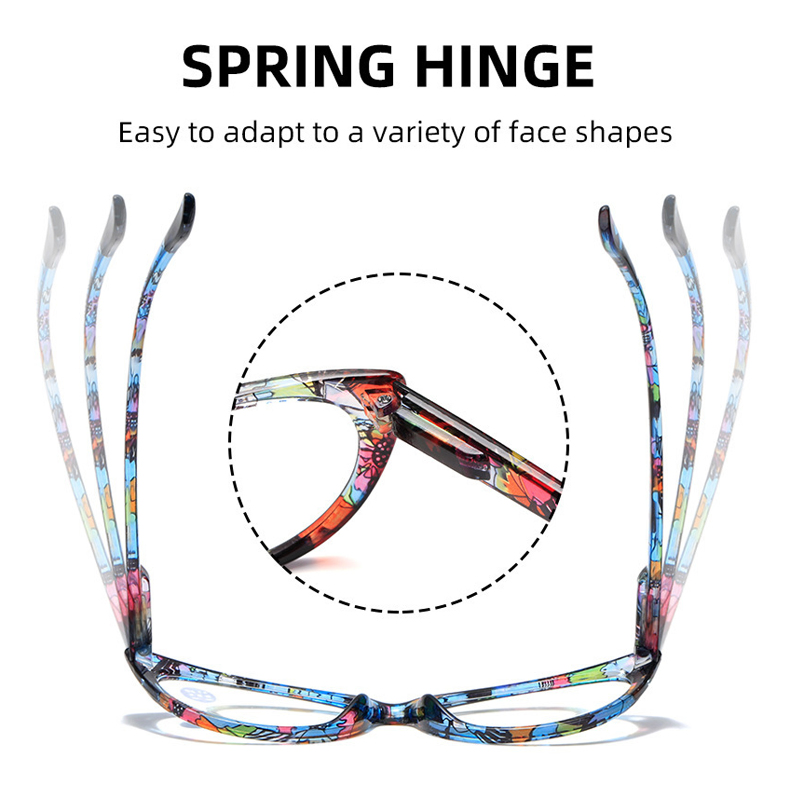 Ready to Ship Fashionable Comfortable Cat Eye Floral Frame Anti Blue Light Eyewear Women Colorful Reading Glasses