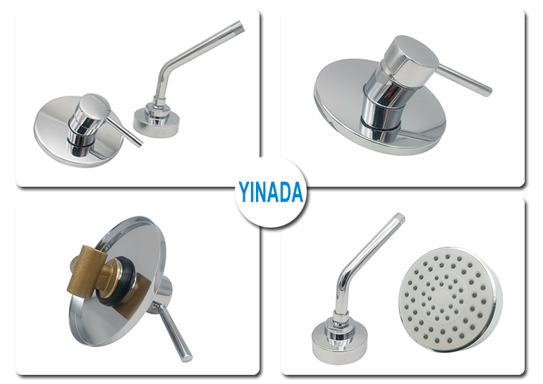 E9905-5 Bathroom Concealed Install Bath Shower Mixer Faucet Brass Railshower Bathroom Shower Faucet
