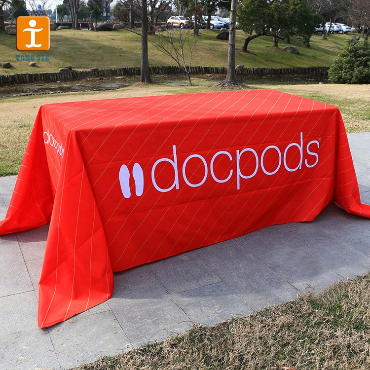 Advertising High Quality Best Selling Custom Printed Fabric Cloth Wholesale Hotel Tablecloth