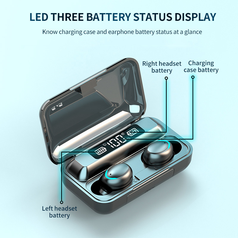 Беспроводные наушники F9-5 Mini LED Bluetooth 5.3