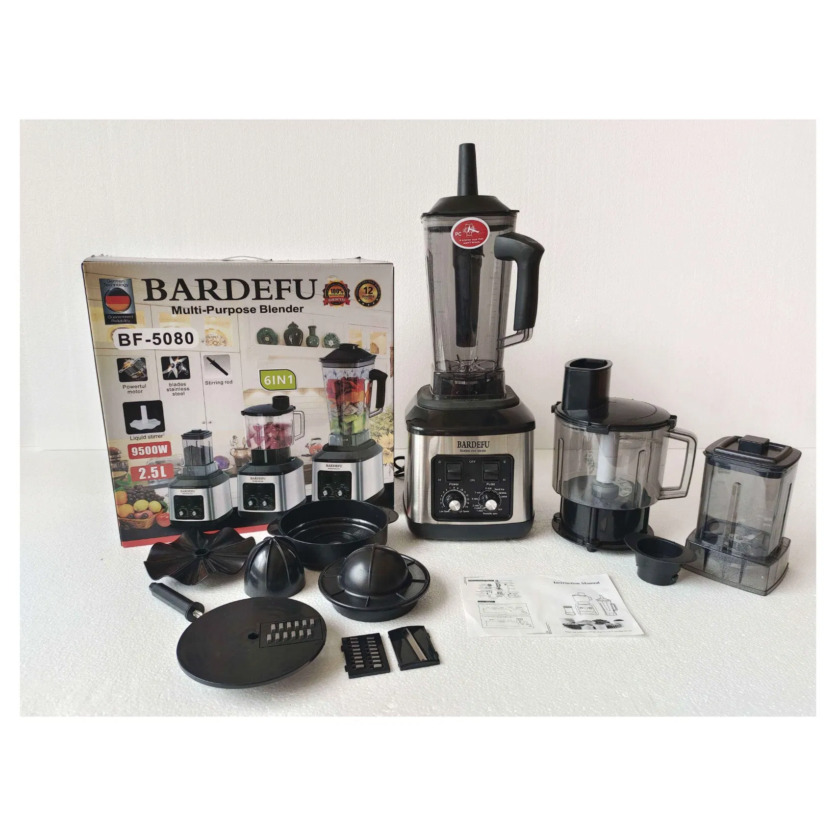 6 in 1 Commercial Electric Kitchen Heavy Duty Blender