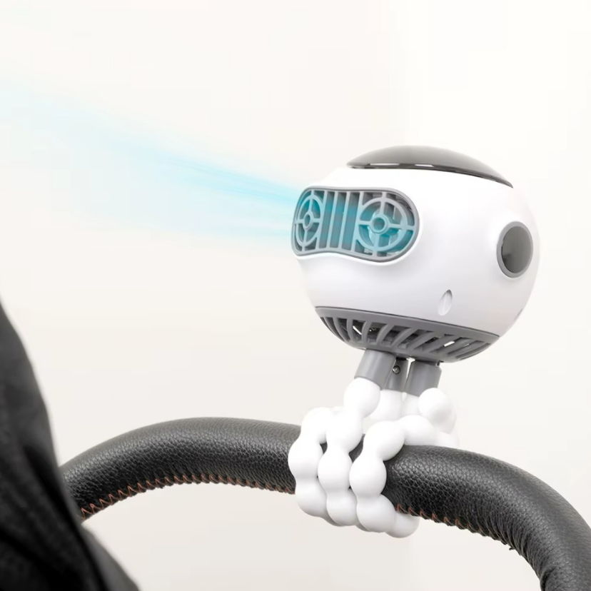 USB-Rechargeable Home Appliance Cute Mini Personal Fan with Flexible Tripod Legs for Desk Use Fan