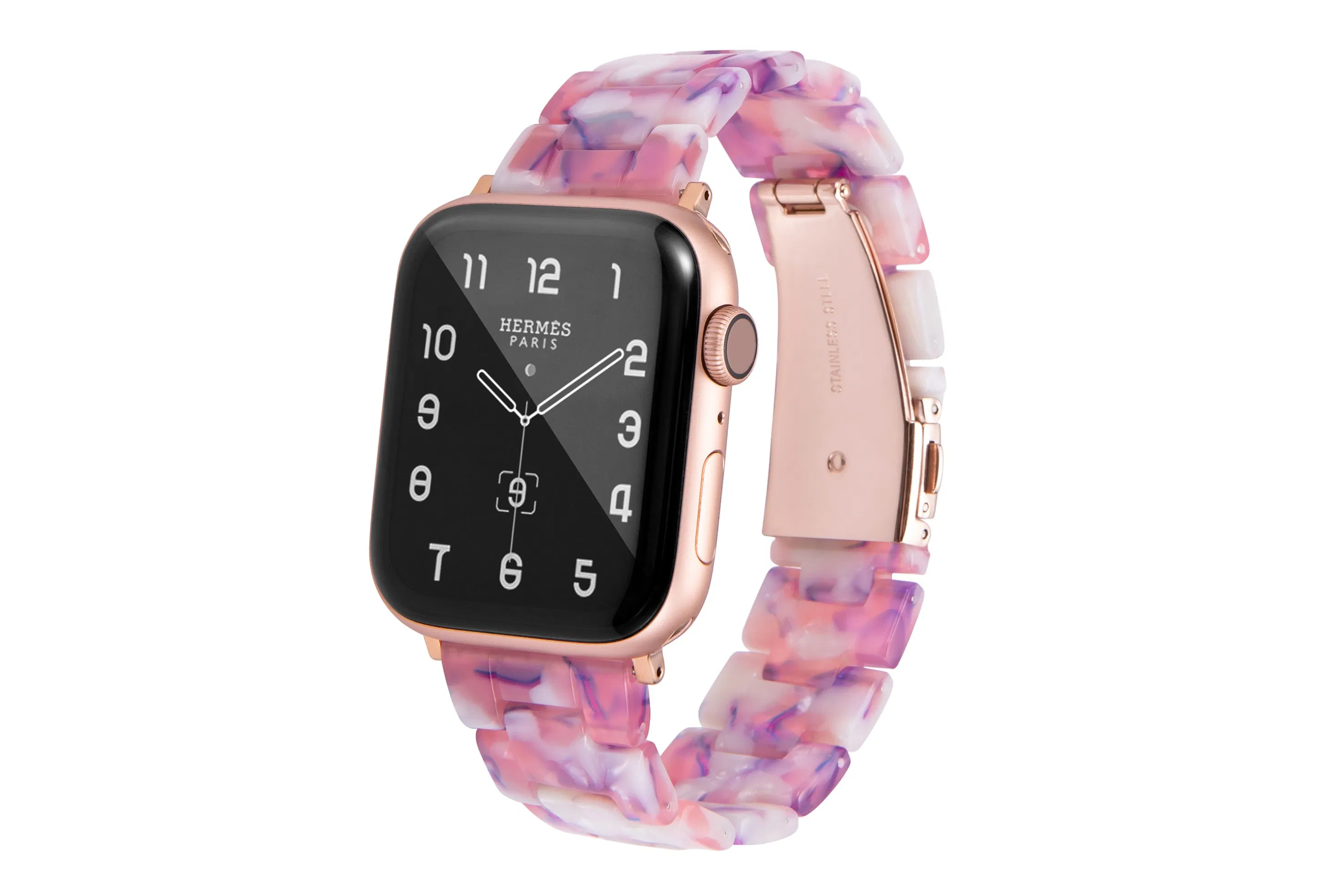 Цветной ремешок для часов из нержавеющей стали