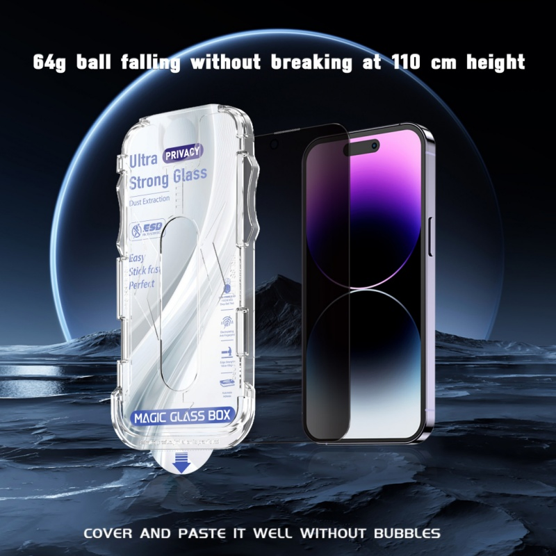 Защитное стекло Full Cover Anti-Spy для iPhone 13-17 PRO Max