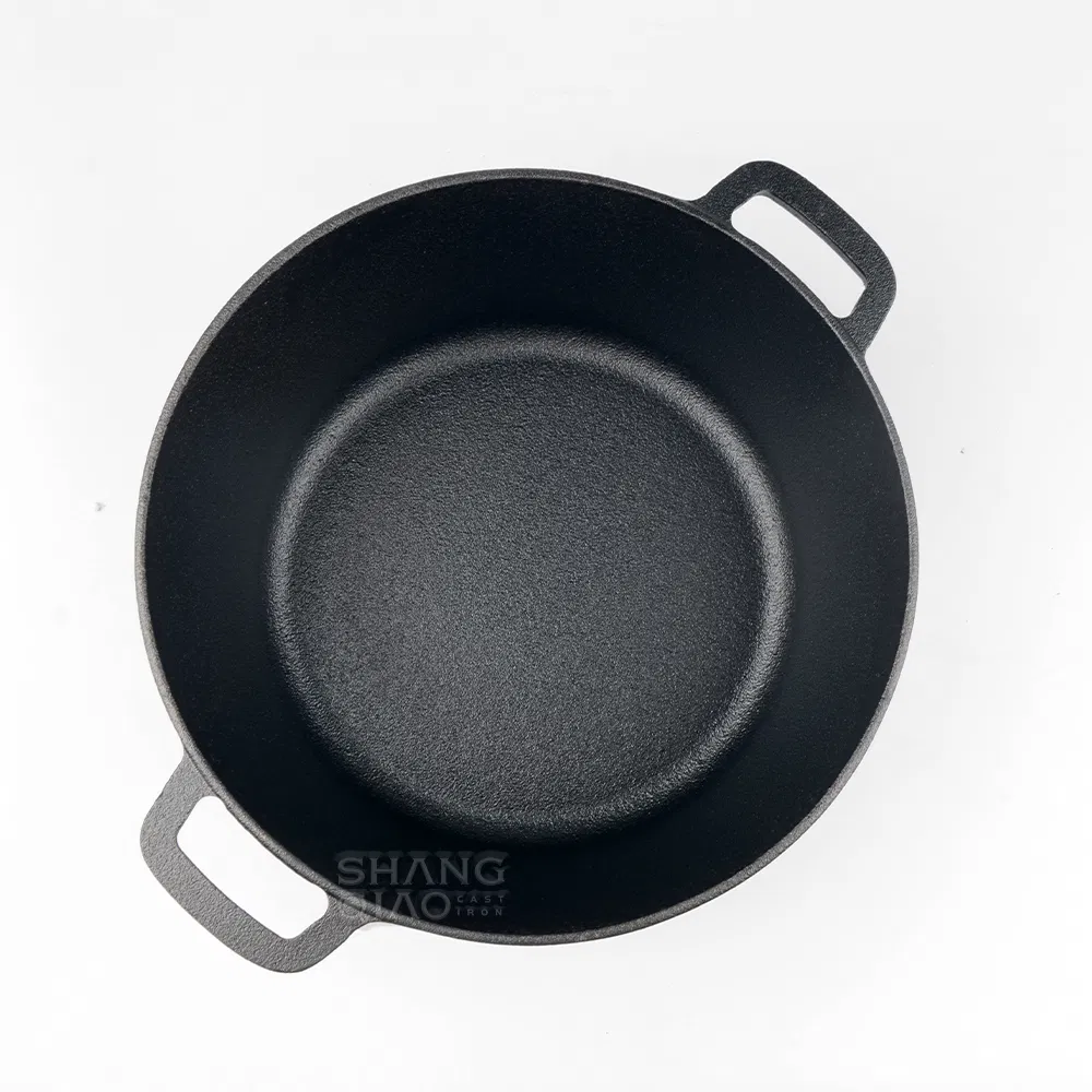 Чугунная сковорода-духовка 2 в 1, предварительно прокаленная