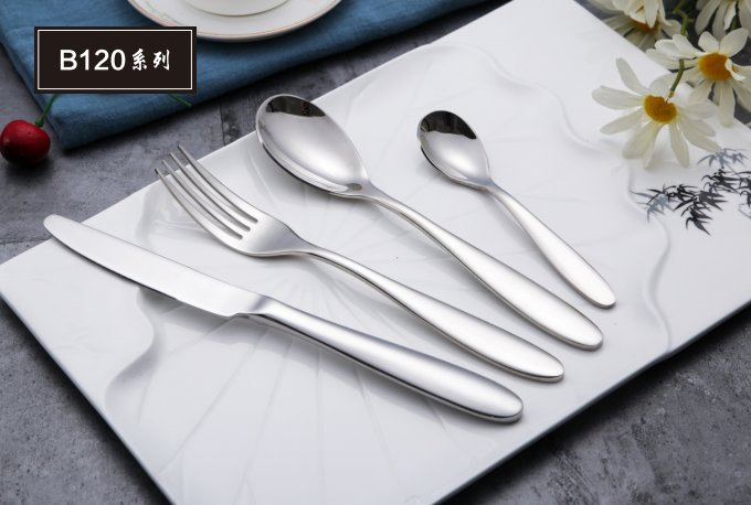 Stainless Steel Cutlery Set with Metal Spoon and Fork