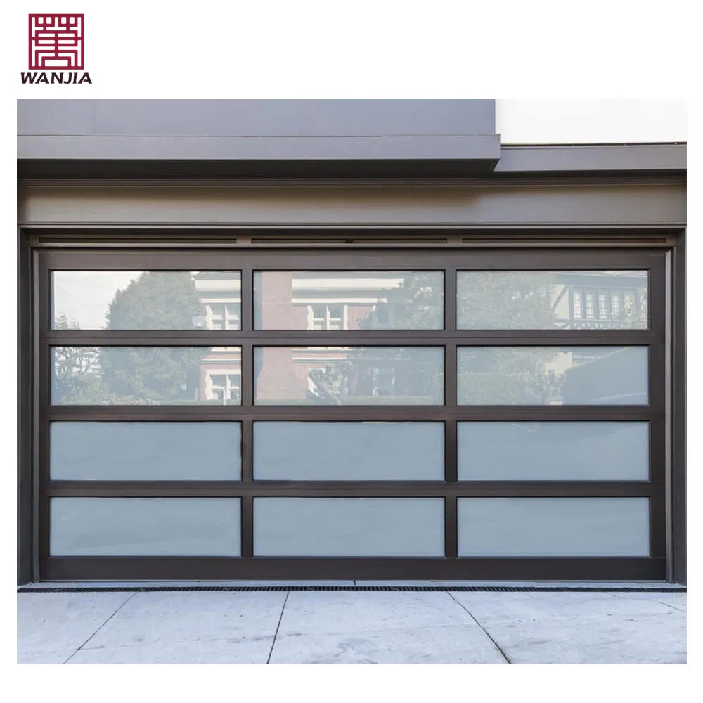 12X7 Residential Home Sectional Glass Garage Doors Aluminum Garage Door