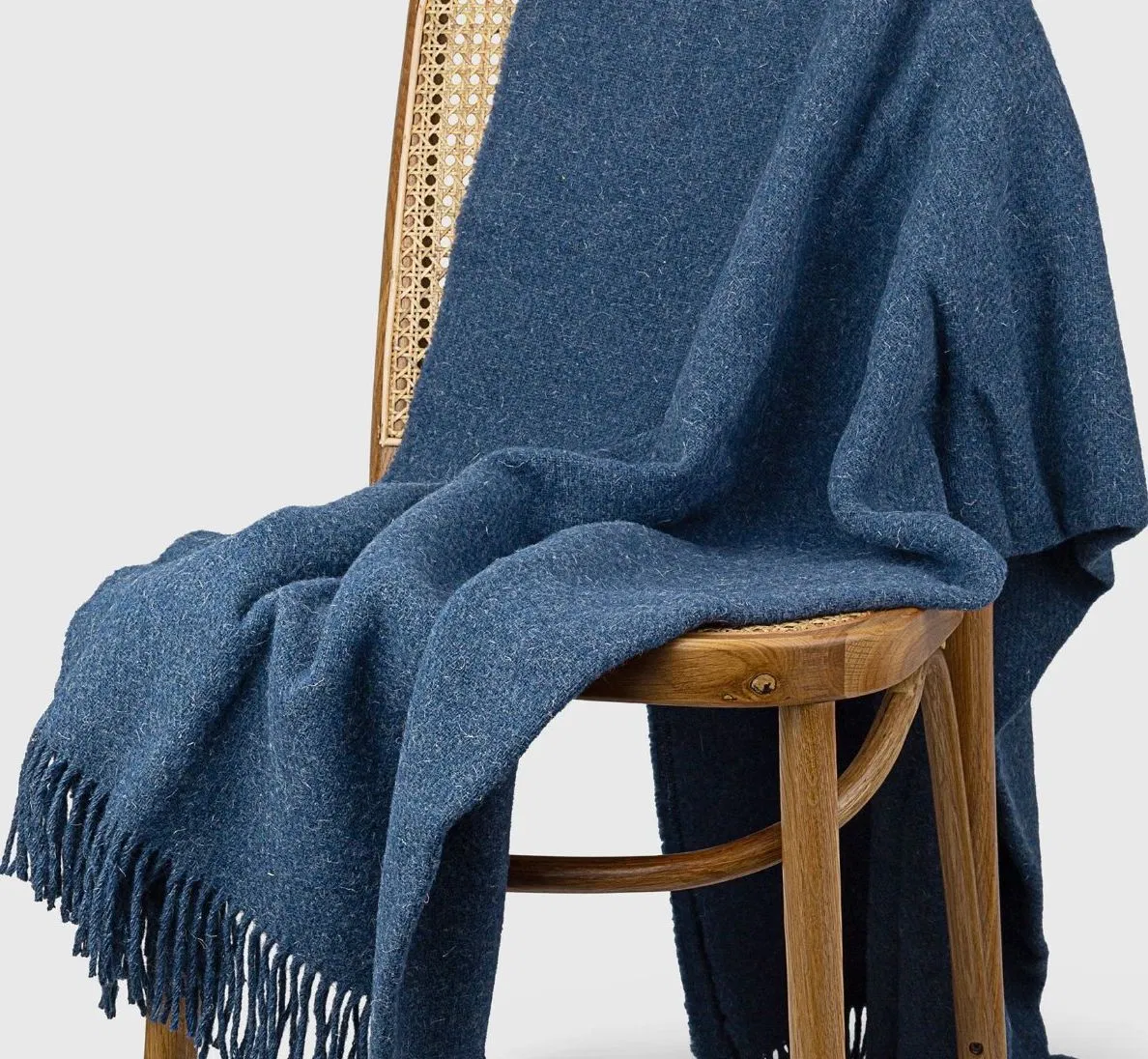 Woven Solid Color Pure Wool Blanket for Winter