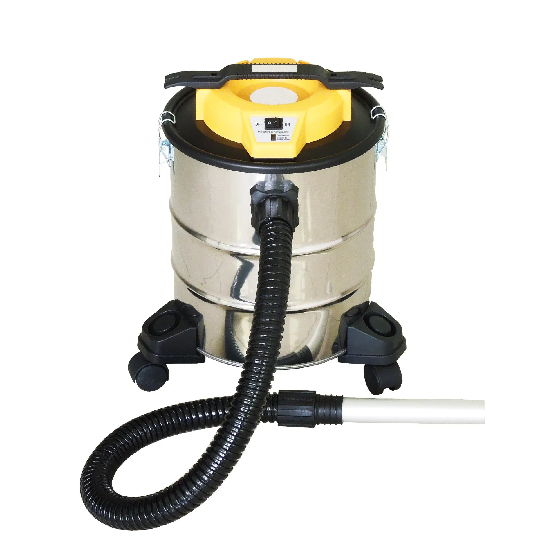 401-12/15/18/20/23L Electric Dry Dust Fireplace Ash BBQ Ash Vacuum Cleaner with Filling Indicator with or Without Wheelbase