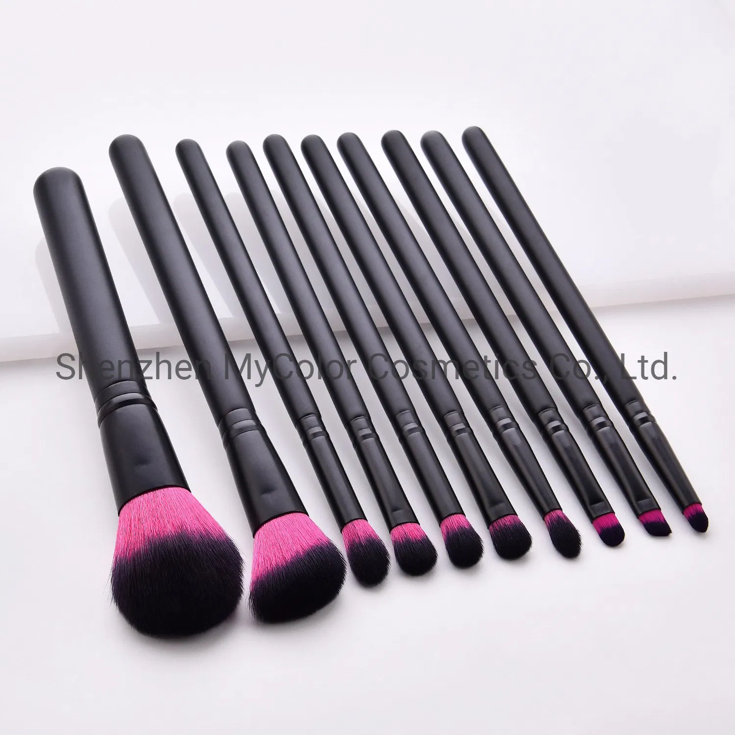 OEM Professional 10PCS Cosmetics Makeup Brush Set with Synthetic Kabuki Powder Blush Brushes