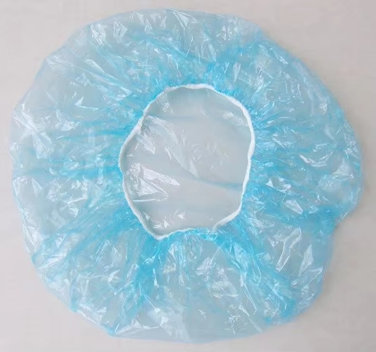 Disposable Plastic Shower Caps for Food Hospitals Waterproof Bath SPA Salon Hair