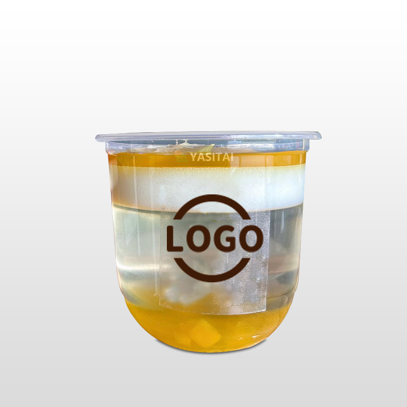 Custom Logo Printed PP Cups Plastic Disposable Plastic Cups Clear Boba U Cups