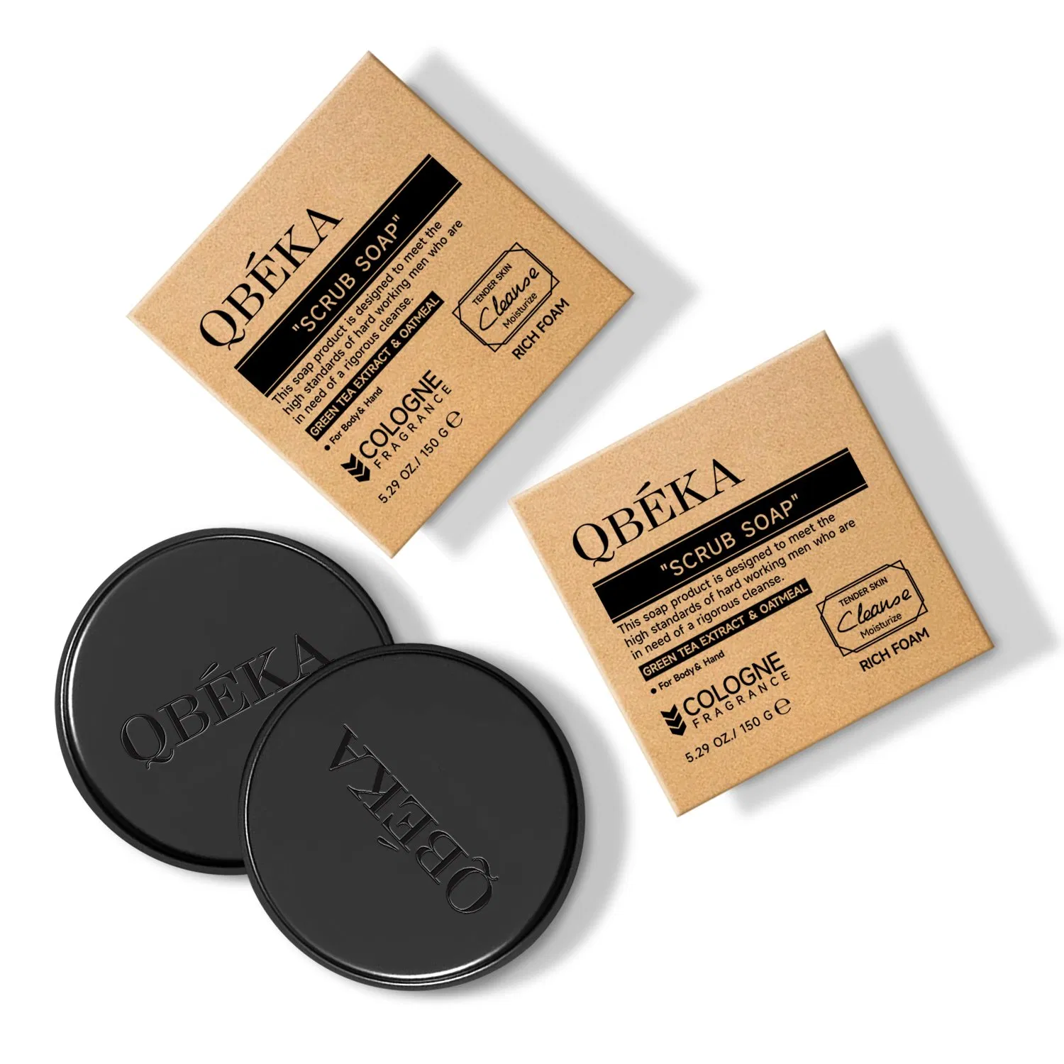 Qbeka Shaving Soap Smooths Beard Hairs Vegan Shavesoap Lightweight Silicone