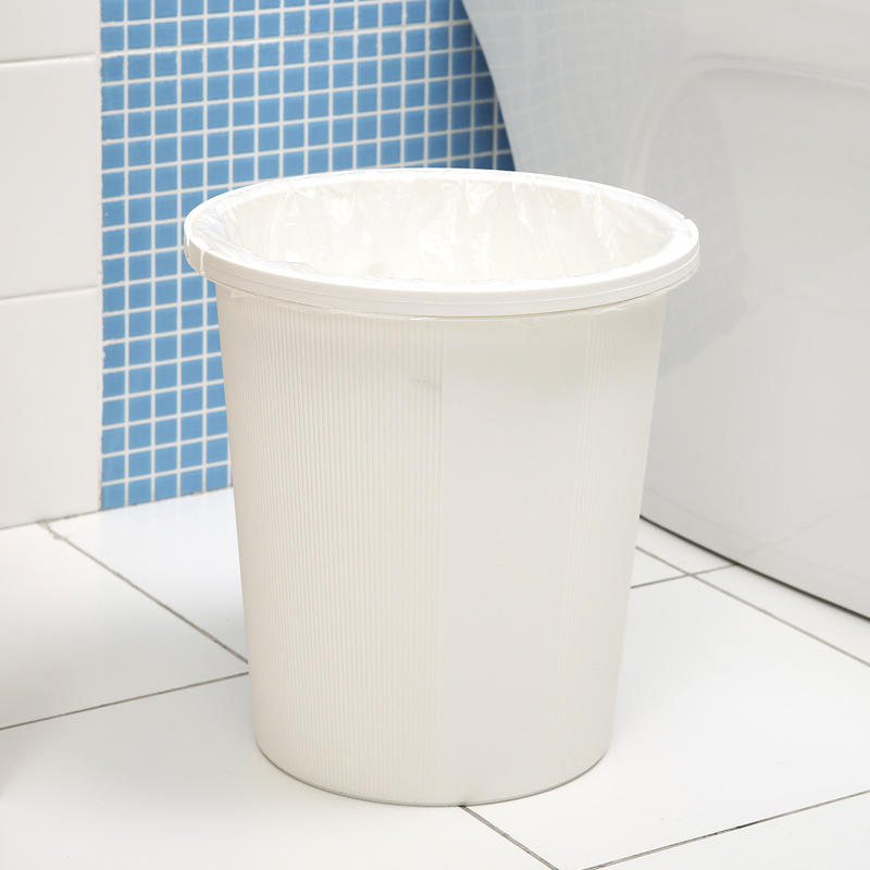 Creative Plastic Pressure Ring Kitchen Bathroom Household Trash Can Portable Non-Lid Round Paper Basket Wholesale