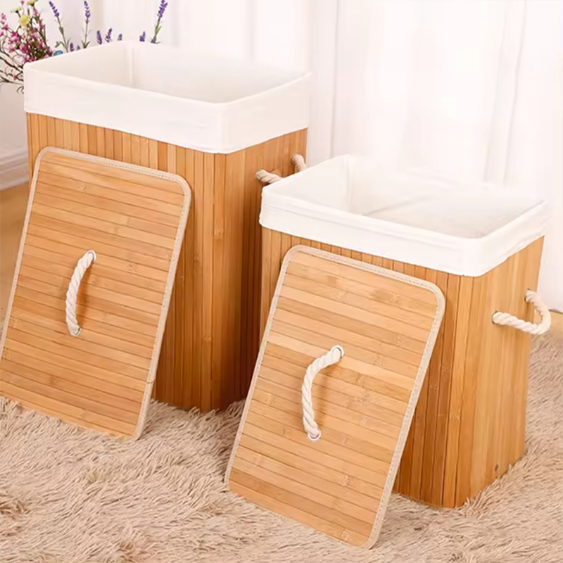 Foldable Style Biodegradable Bamboo Portable Laundry Basket Home Use Clothes Storage with Eco-Friendly Features