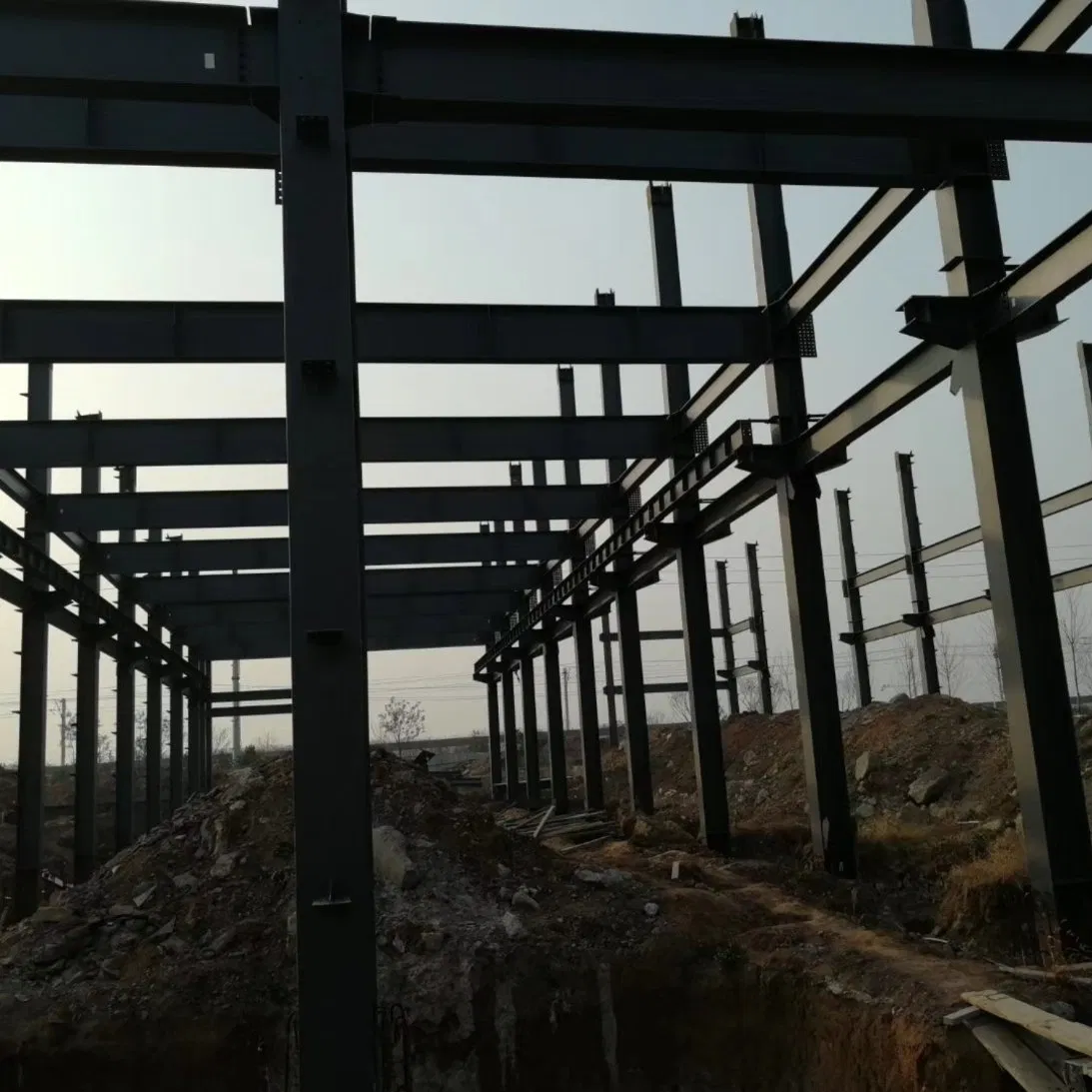 Q355 Welded H Section Steel Structure Workshop Metal Construction Painted