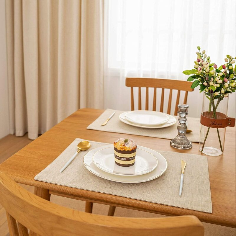 Brighthomey Place Mat Washable Large Heat Insulated Decorative Table Place Mats