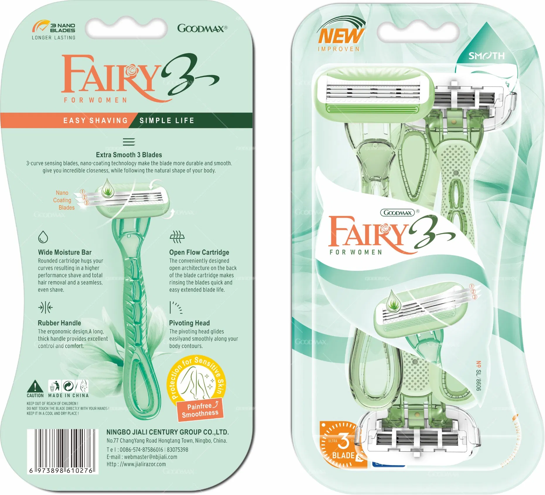 Beautiful Smooth New Model Big Cartridge Triple Blades Shaving Disposable Razor