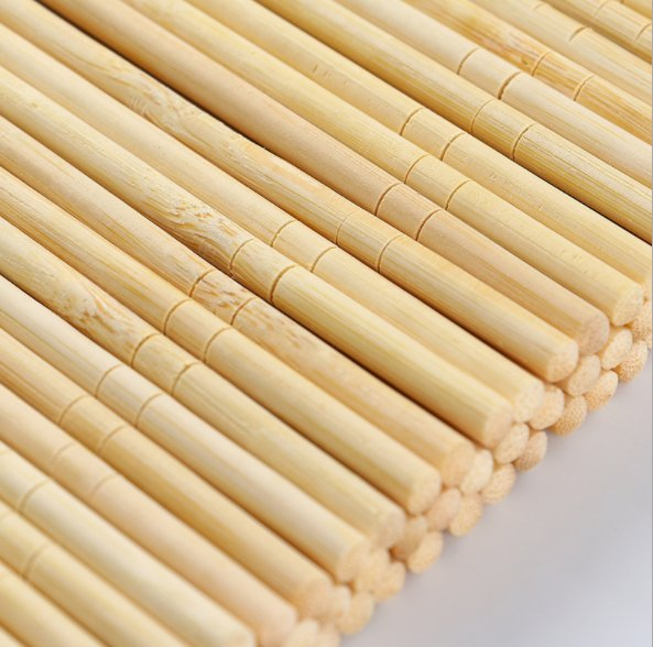 Round Bamboo Disposable Chopsticks Sushi Bamboo Chopsticks 20cm in Bulk Chinese Style Chopsticks for Restaurant