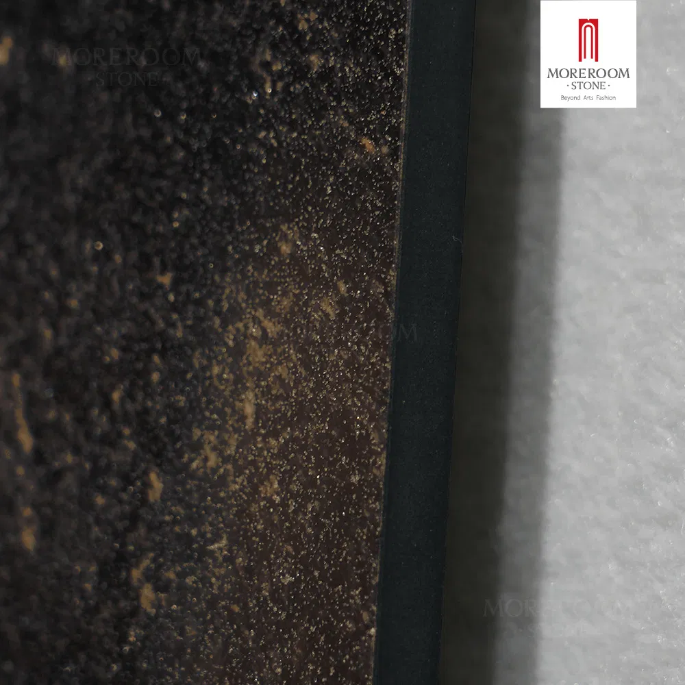 Glazed Porcelain Slab Gold Damascato Marble Look for High End Flooring Wall