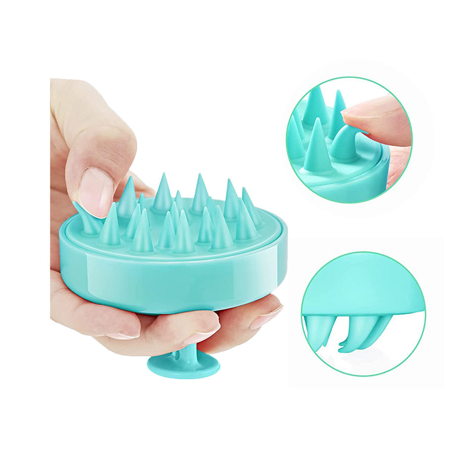 Manual Massage Shampoo Brush with Soft Silicone Head Scalp Massager Brush Silicone Hair Scalp