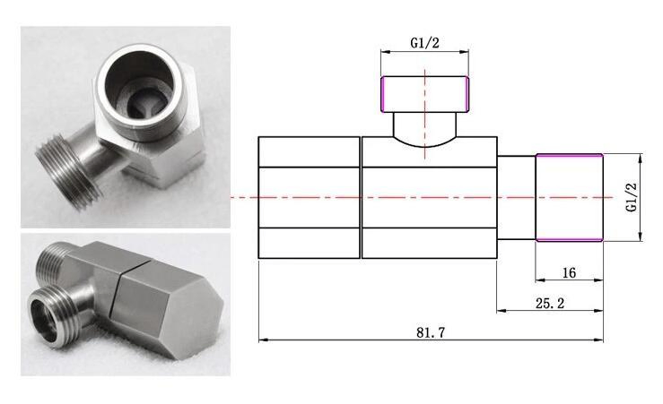 Casting Hardware 304 Steel Cartridge Wall Mounted Water Valve