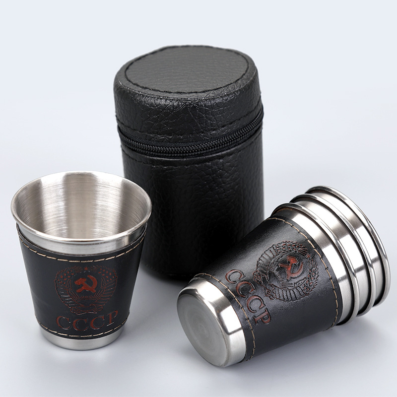 Stainless Steel Cups Shot Glass Set Mini Glasses for Whisky Wine